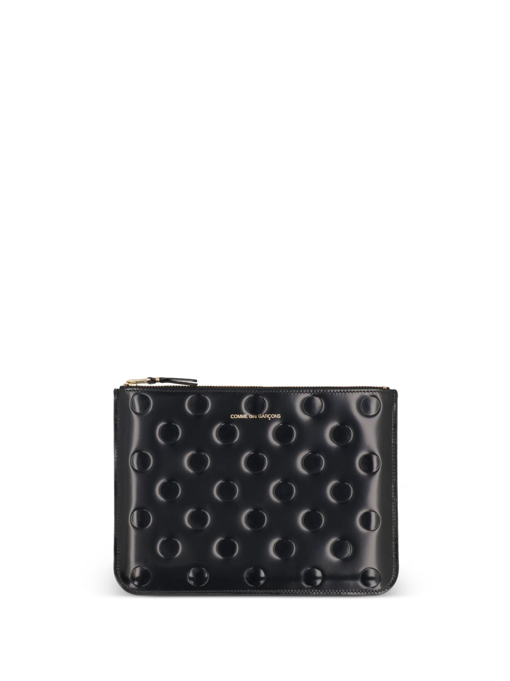Comme Des Garçons Wallet 浮雕波点钱包 - 黑色