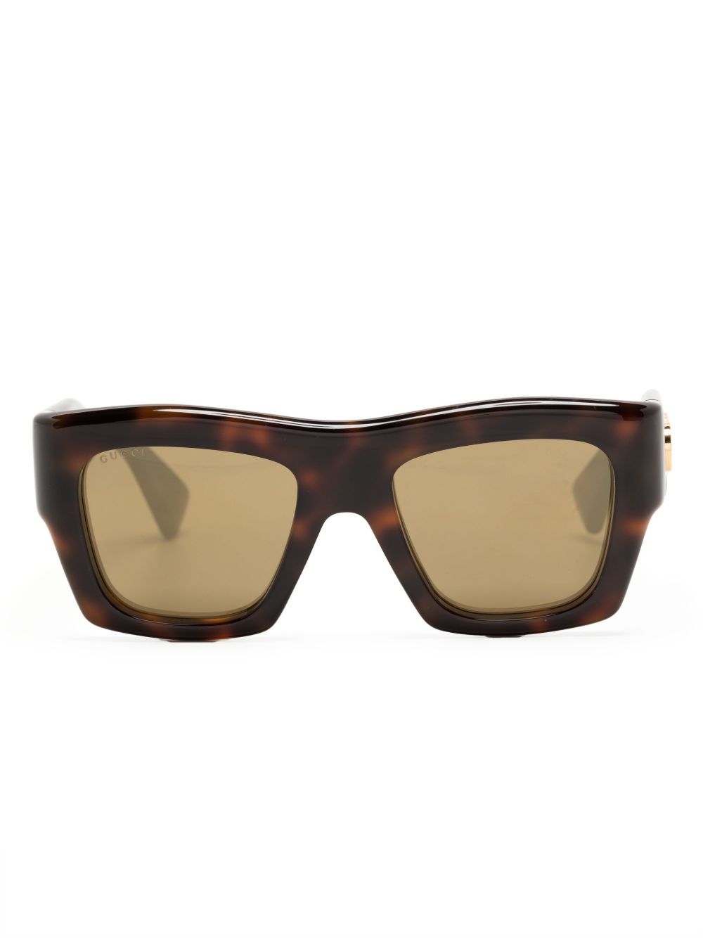 Gucci Eyewear 方框太阳眼镜 - 褐色