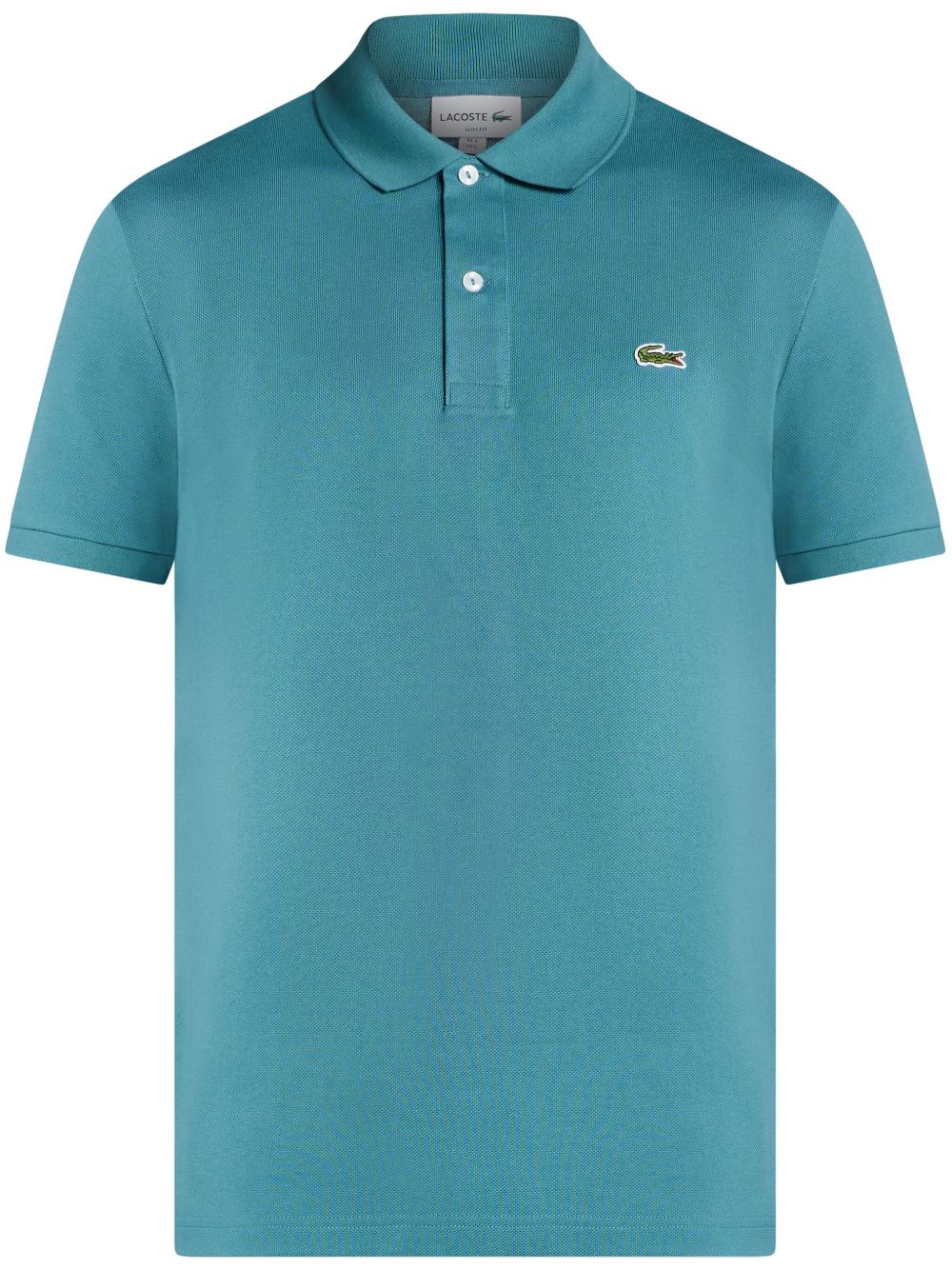 Lacoste logo刺绣棉polo衫 - 蓝色