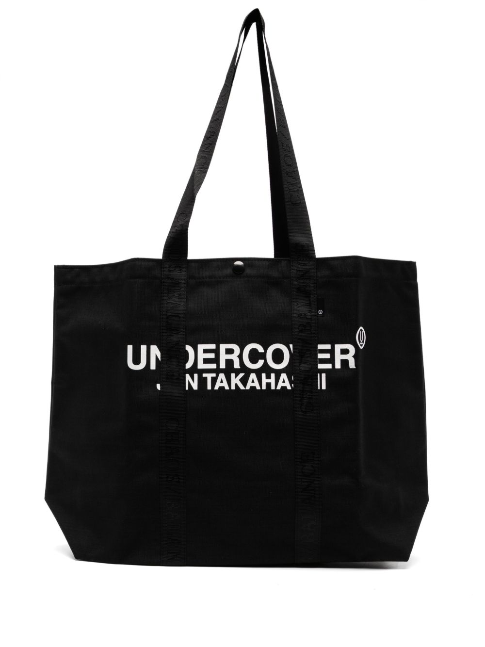 Undercover logo印花手提包 - 黑色