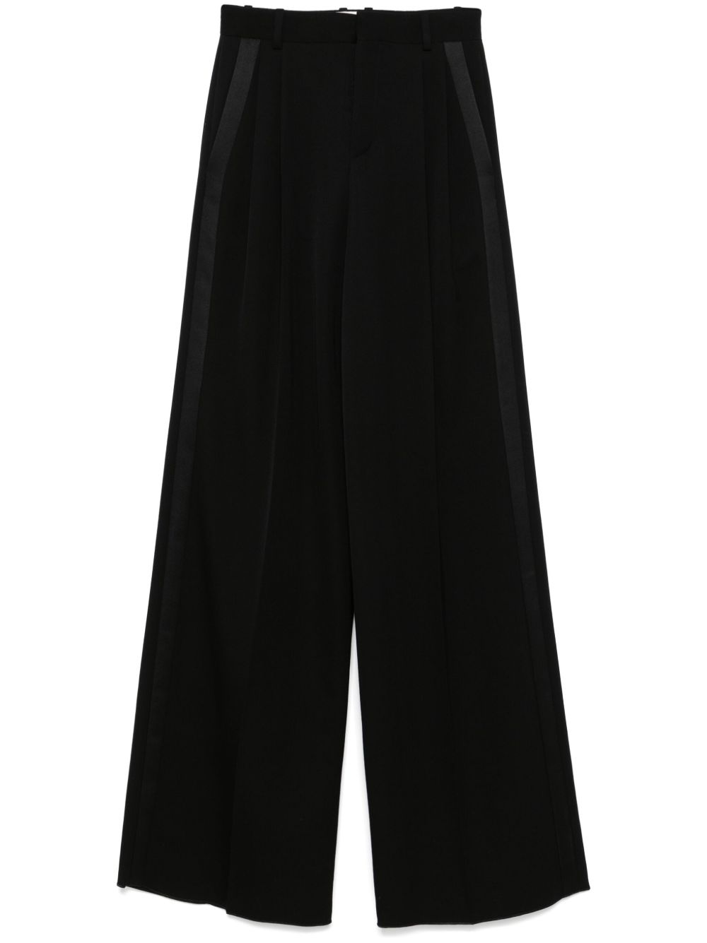 Saint Laurent 羊毛长裤 - 黑色