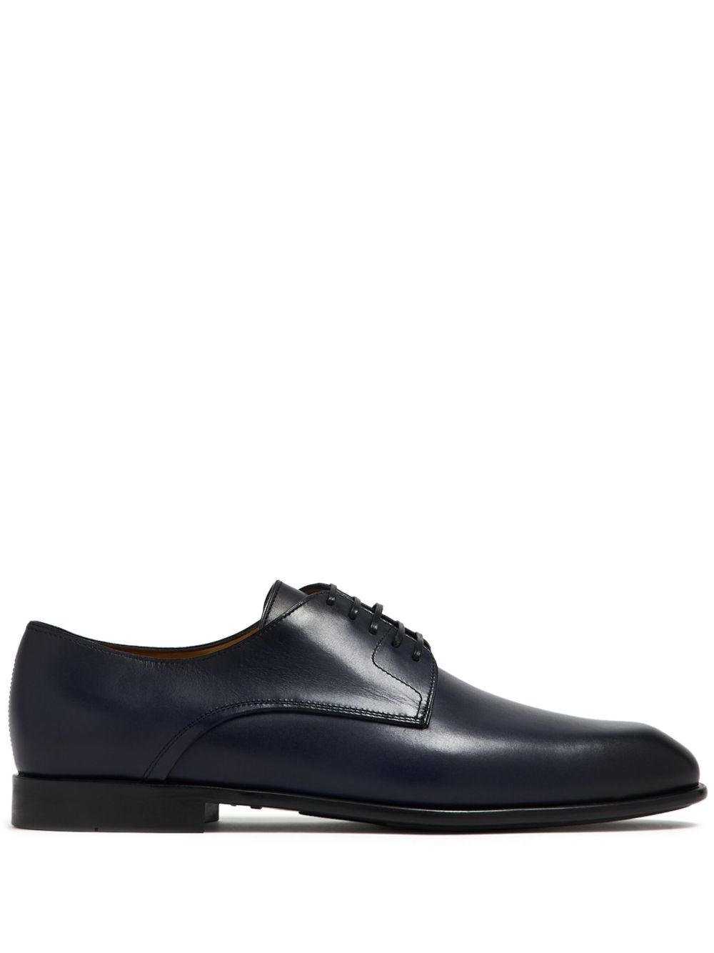 Ferragamo 抛光皮质德比鞋 - 蓝色