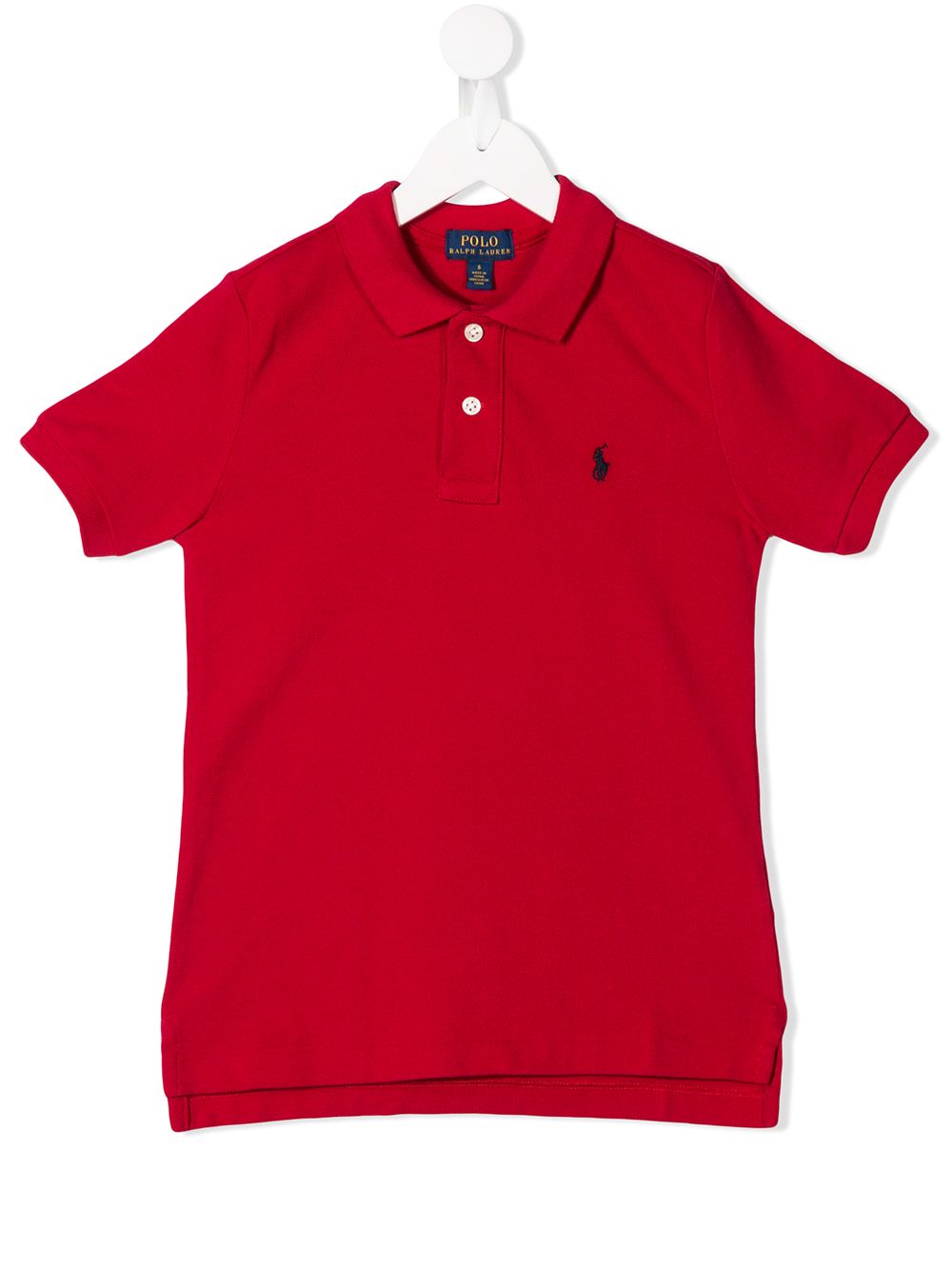 POLO RALPH LAUREN KIDS logo刺绣polo衫 - 红色