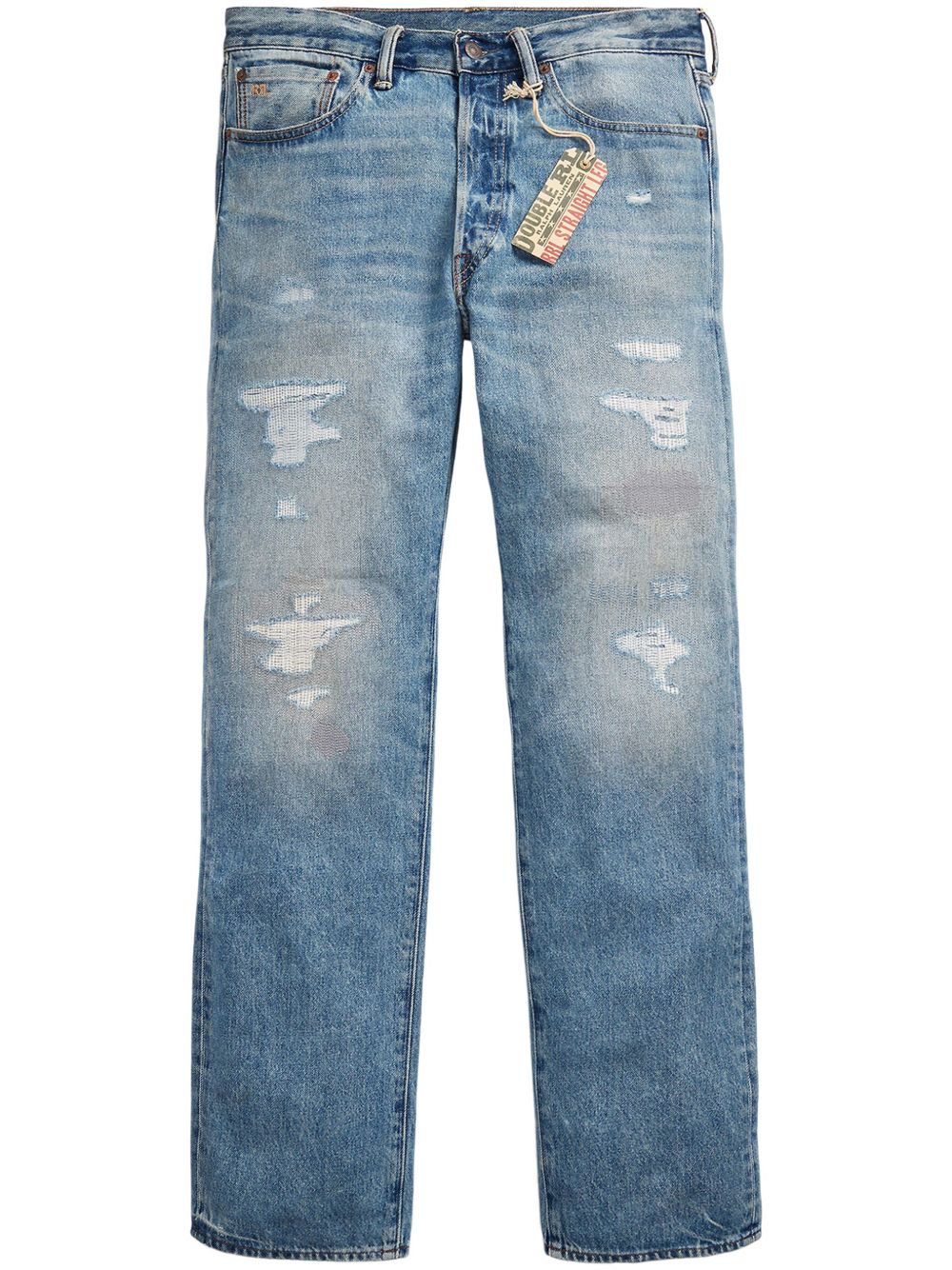 Ralph Lauren RRL 高腰修身牛仔裤 - 蓝色