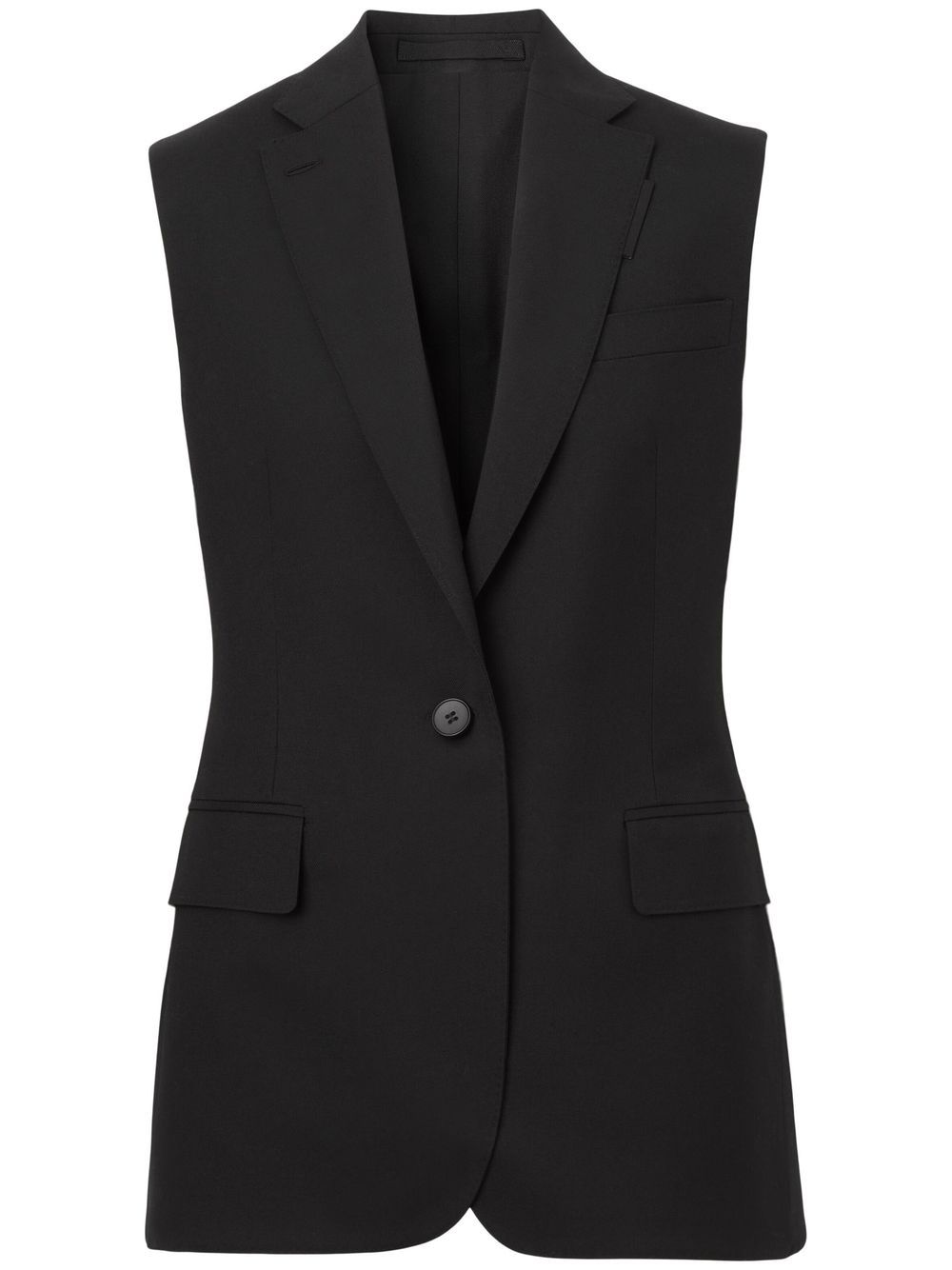 Burberry sleeveless tailored jacket - 黑色
