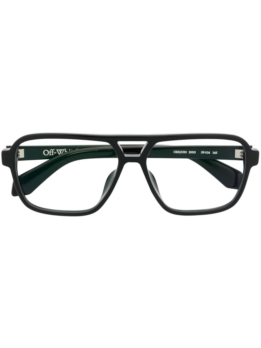 Off-White Eyewear Optical Style 33 长方形镜框眼镜 - 黑色