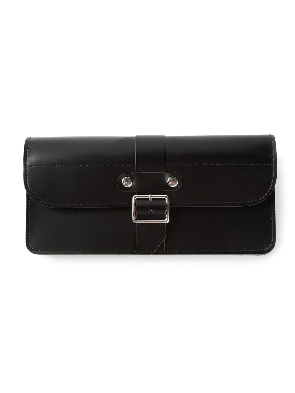 Comme Des Garçons Wallet 扣环皮质钱包 - 黑色