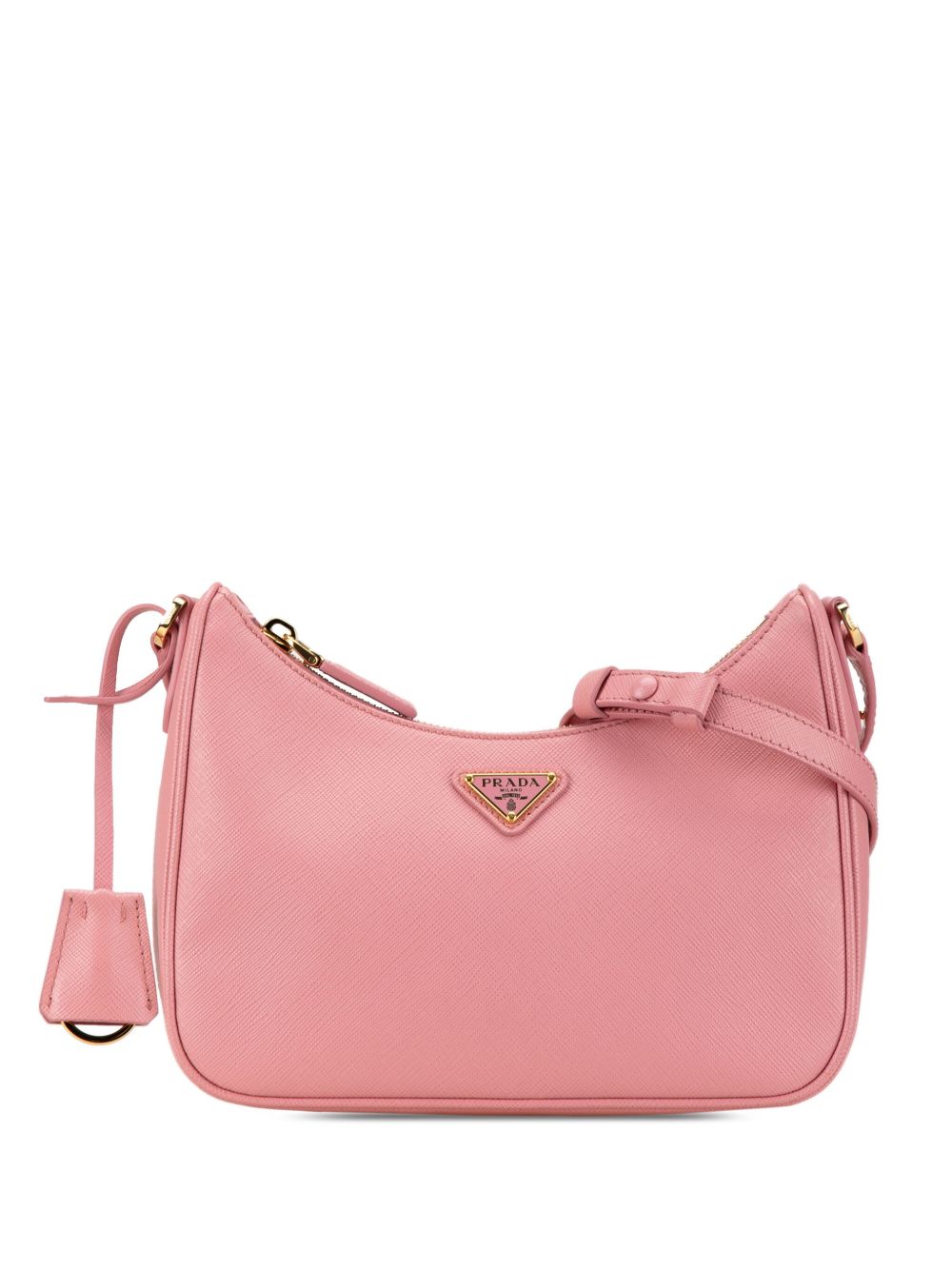 Prada Pre-Owned Saffiano Re Edition 迷你单肩包（2013-2023年典藏款） - 粉色