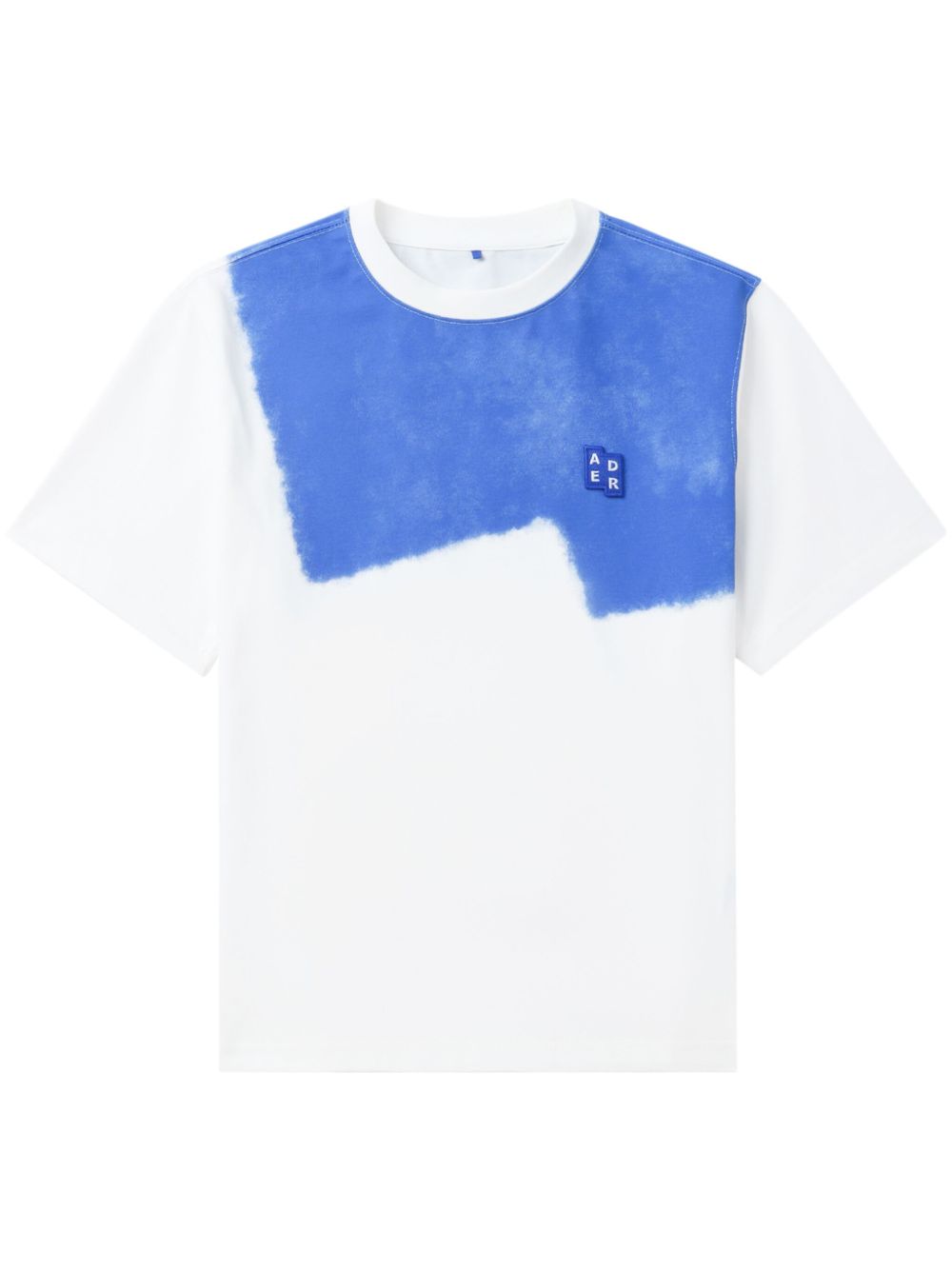 Ader Error logo贴花平纹针织T恤 - 白色