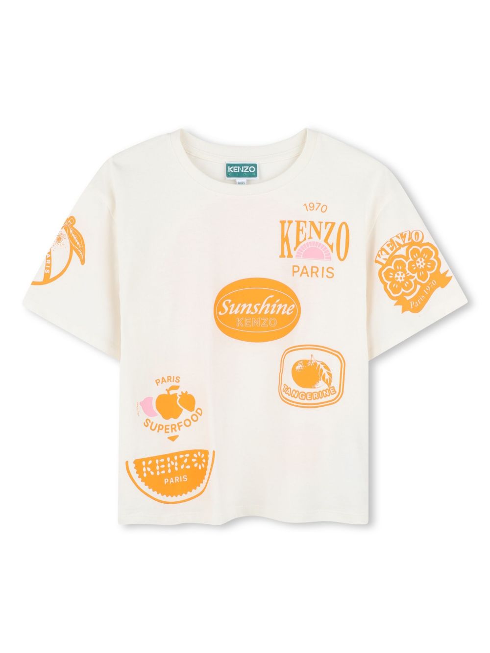 Kenzo Kids 图案印花T恤 - 白色