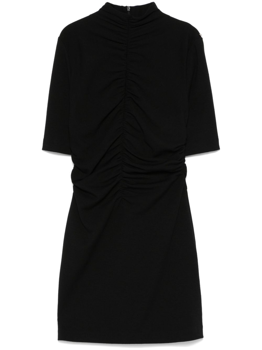Sportmax 褶饰迷你连衣裙 - 黑色