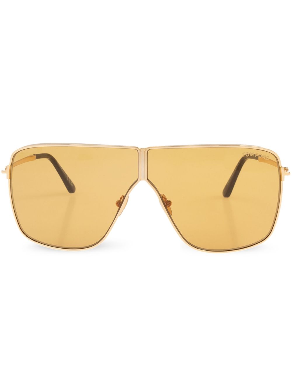 TOM FORD Eyewear 飞行员镜框太阳眼镜 - 金色