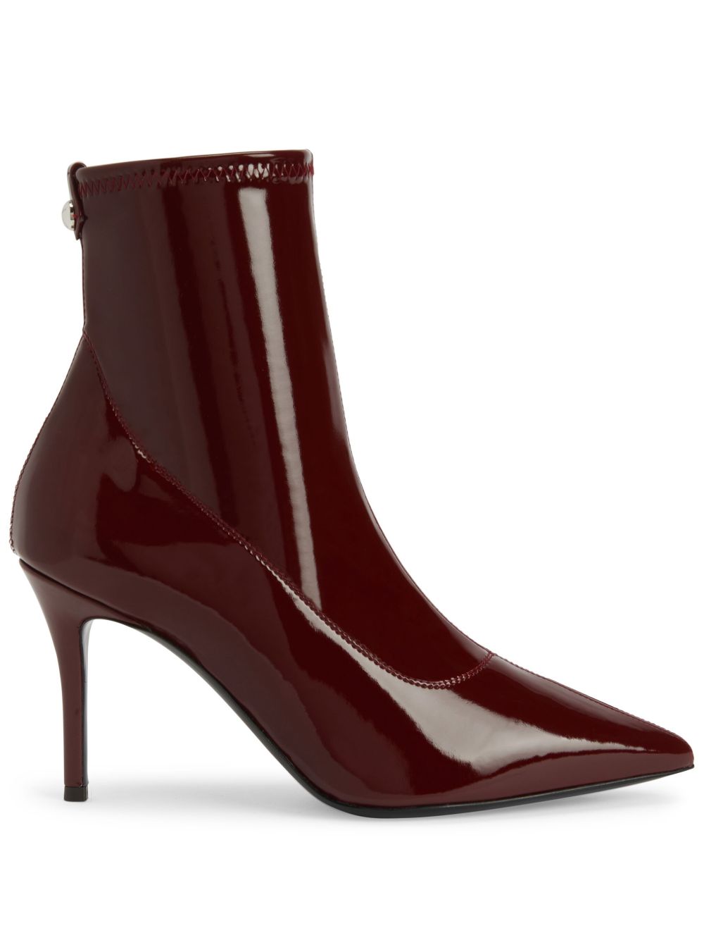 Giuseppe Zanotti Mirea 漆皮高跟及踝靴 - 红色