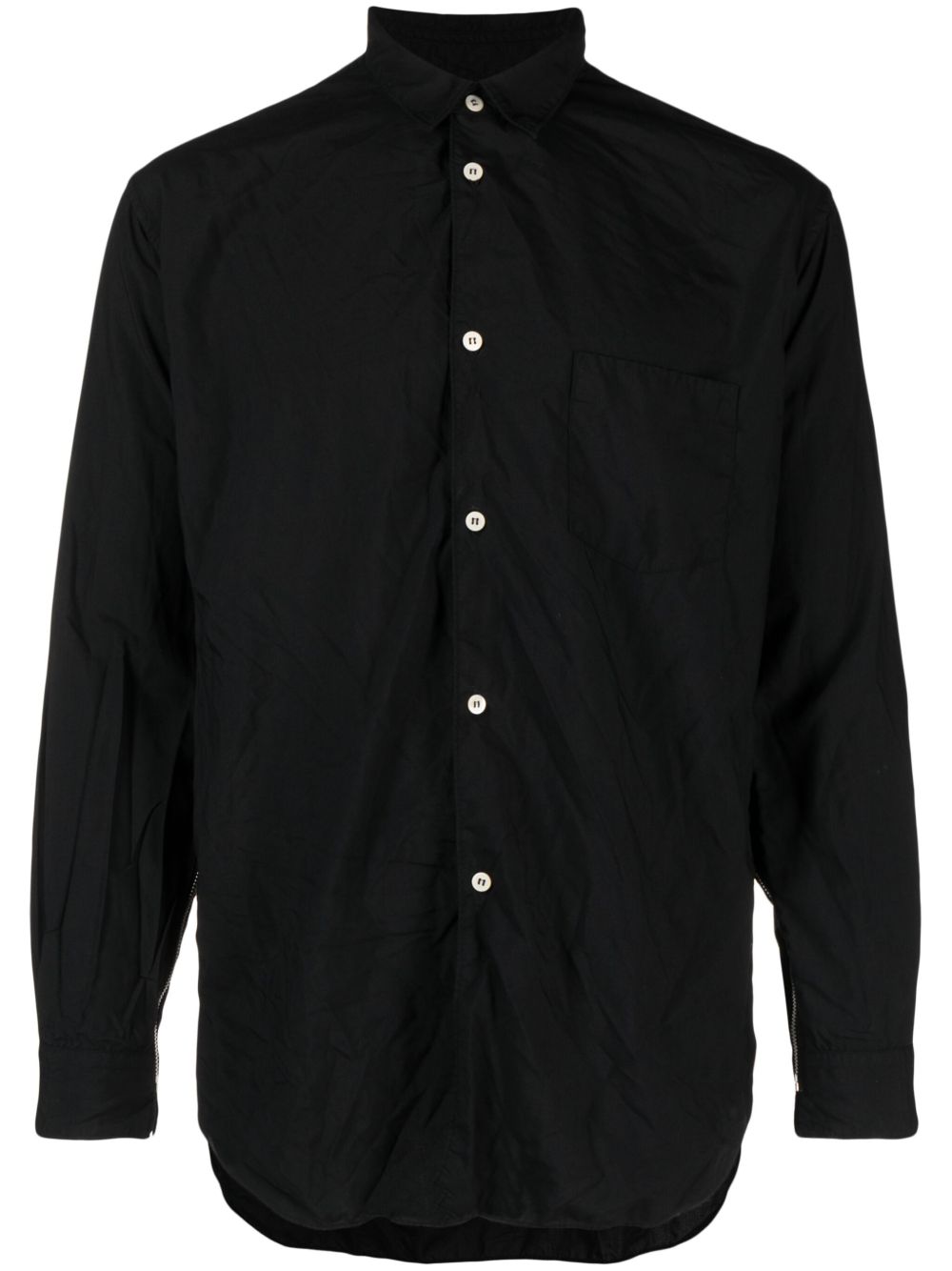 Comme Des Garçons Shirt 拉链缀饰长袖衬衫 - 黑色