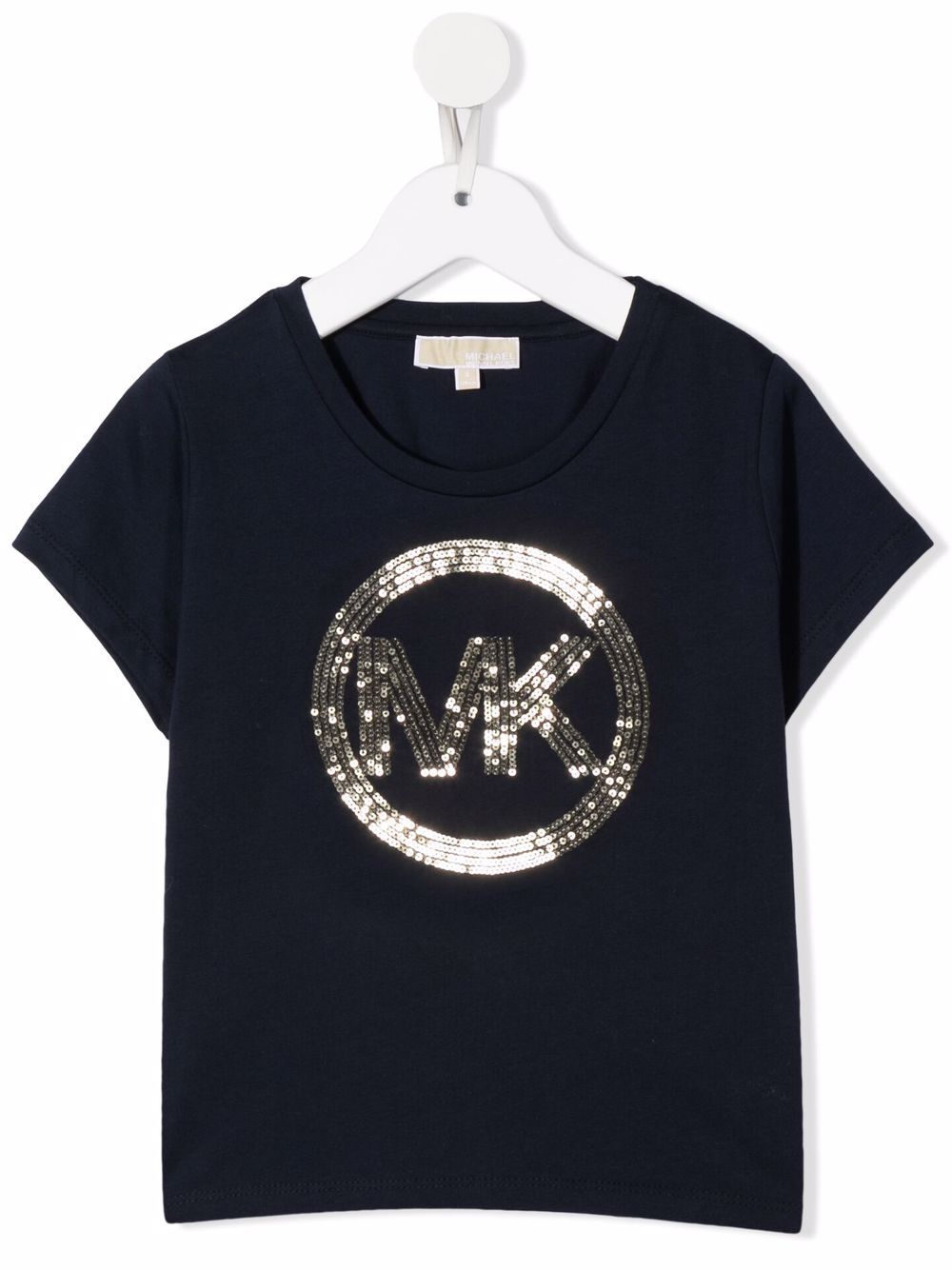 Michael Kors Kids 亮片缀饰logo T恤 - 蓝色