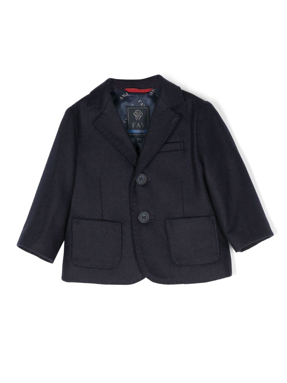 Fay Kids mélange-effect single-breasted blazer - 蓝色