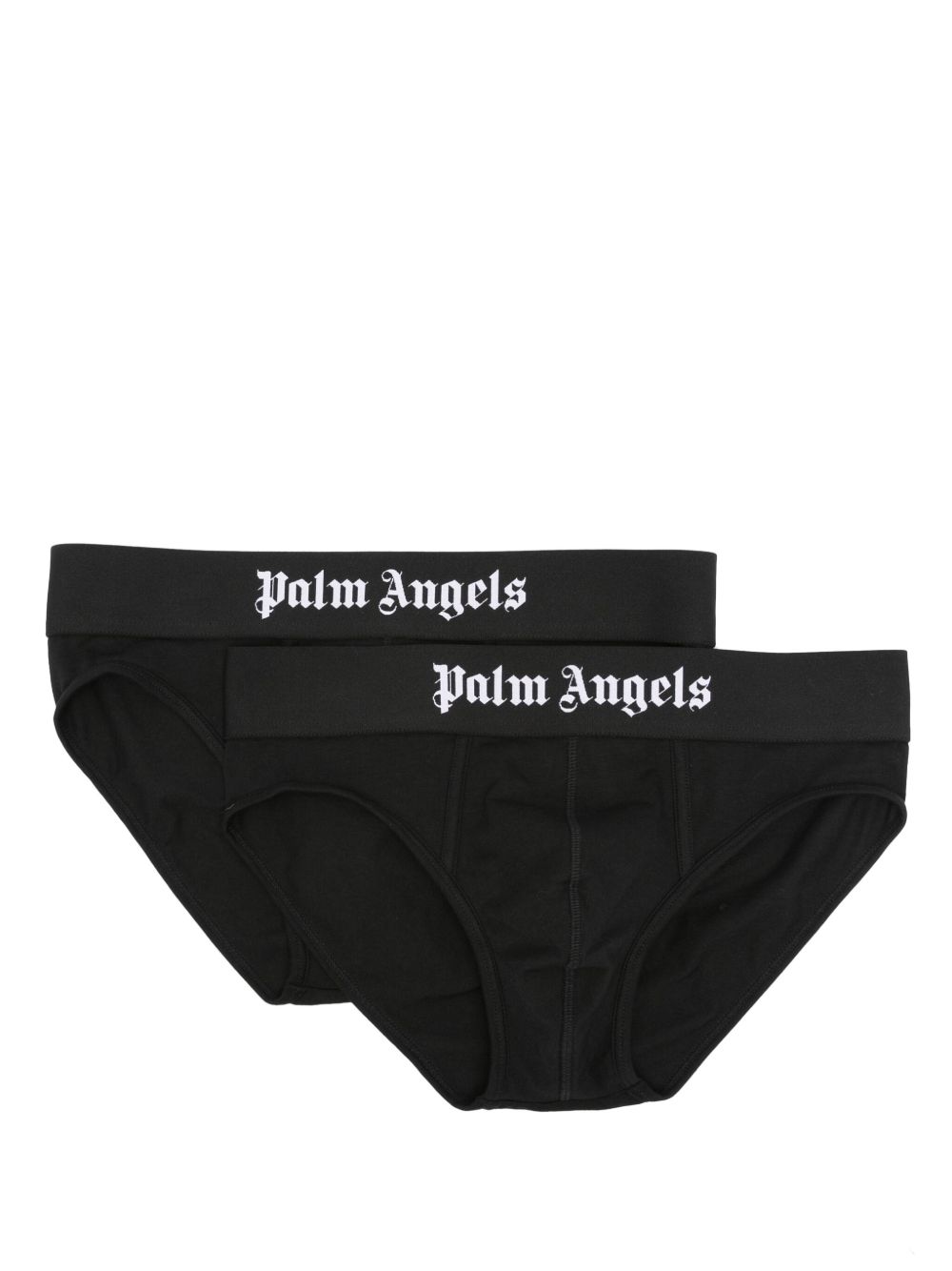 Palm Angels logo印花三角内裤（两件装） - 黑色