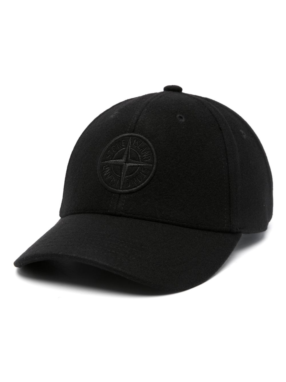 Stone Island Compass 刺绣棒球帽 - 黑色