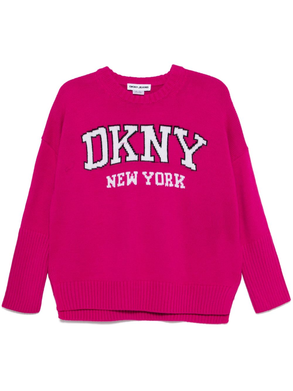 DKNY 学院风logo毛衣 - 粉色
