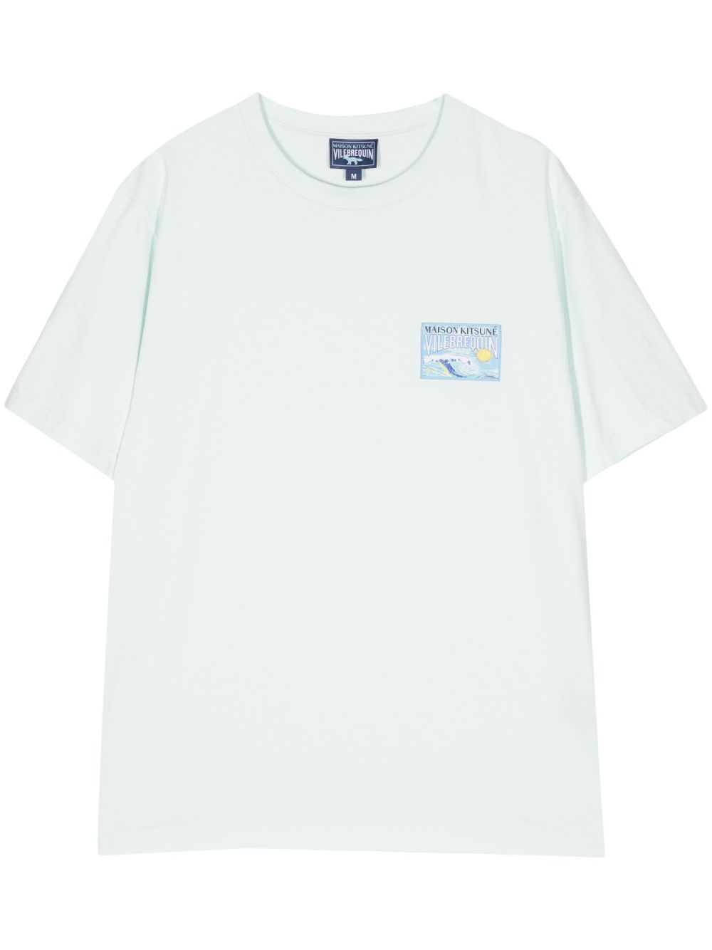 Maison Kitsuné x Vilebrequin 波浪印花T恤 - 蓝色