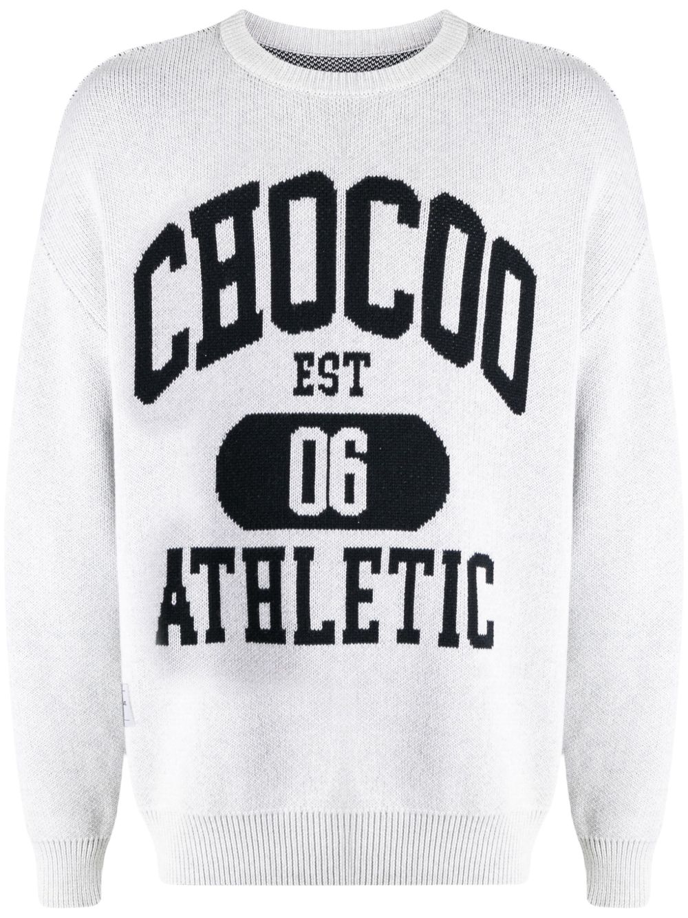 CHOCOOLATE logo嵌花毛衣 - 灰色