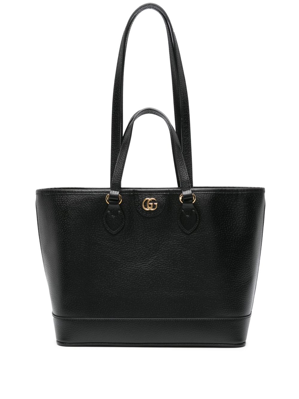 Gucci Ophidia 皮质迷你手提包 - 黑色