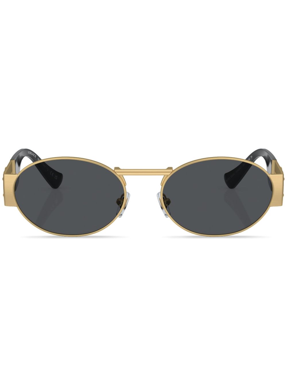 Versace Eyewear Medusa Head 圆框太阳眼镜 - 金色