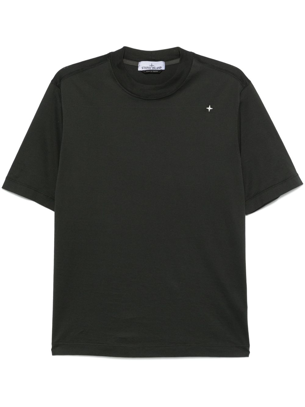 Stone Island logo刺绣T恤 - 灰色