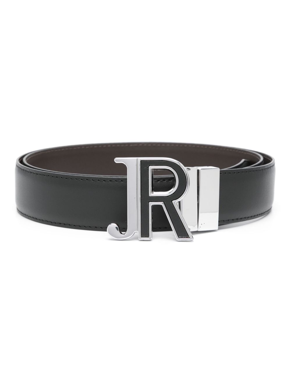 John Richmond logo扣环腰带 - 黑色