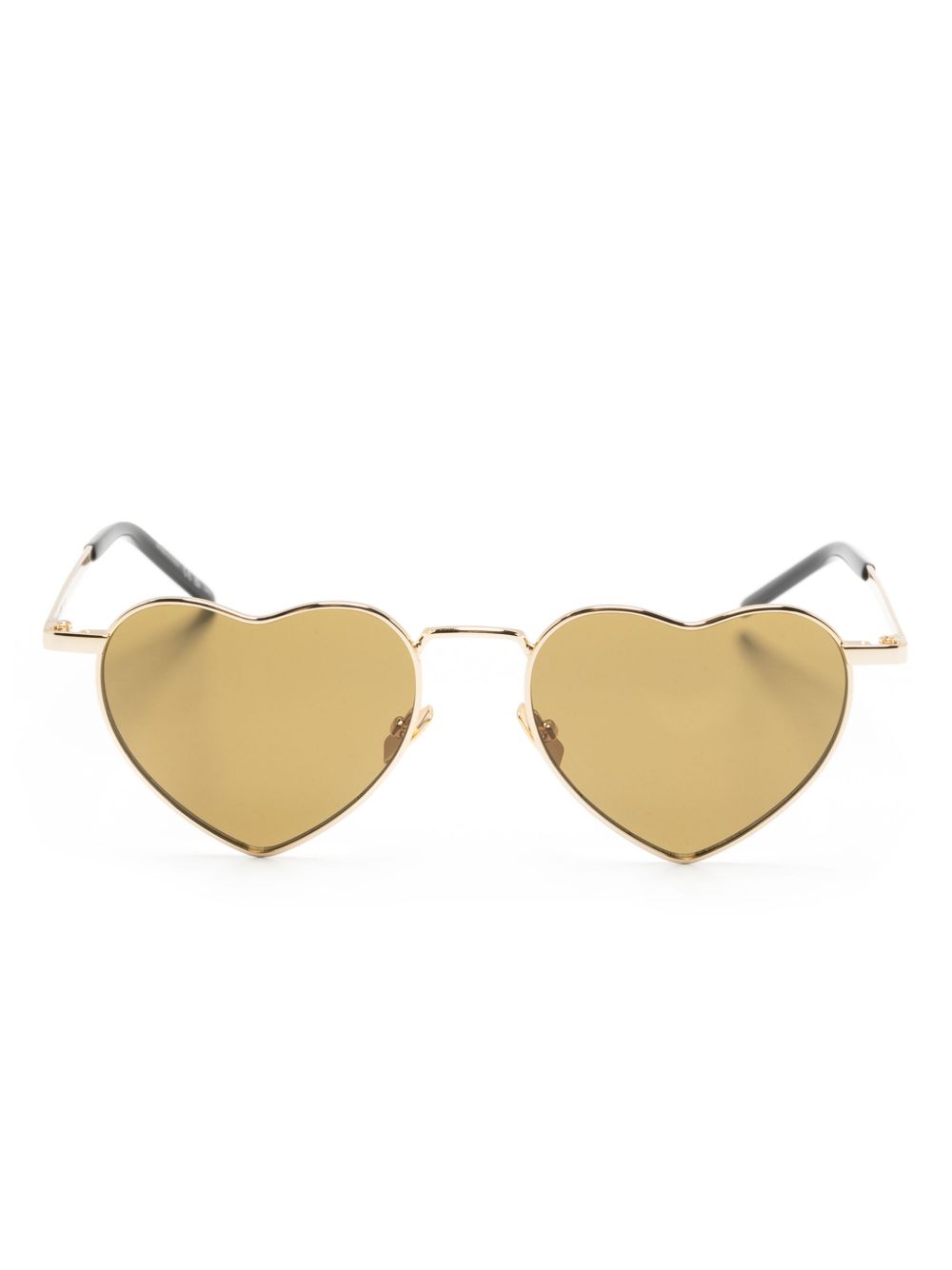 Saint Laurent Eyewear Loulou 心形框太阳眼镜 - 金色