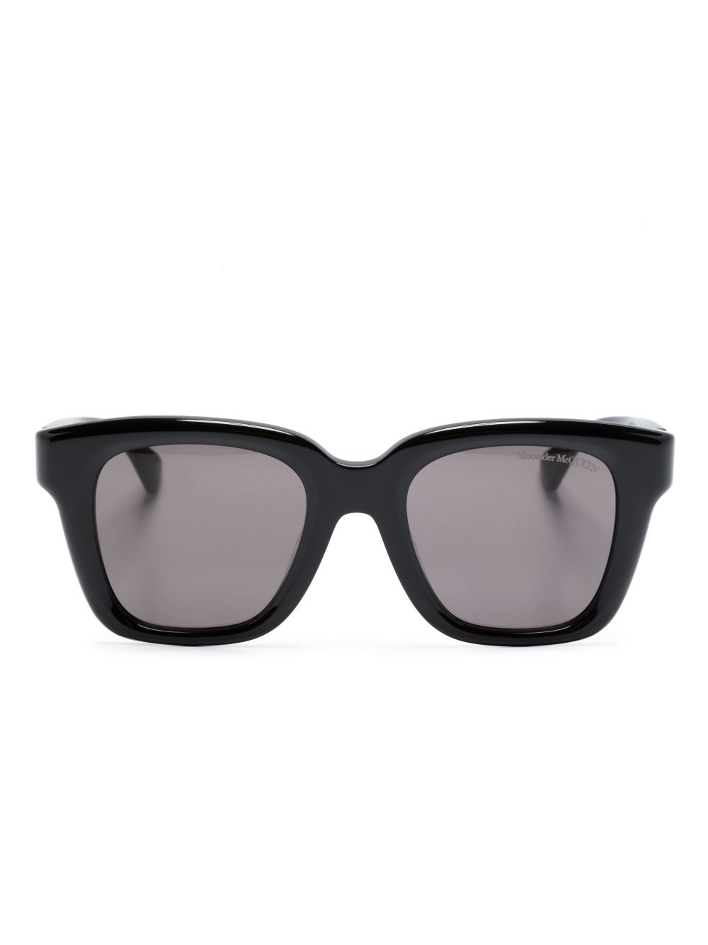Alexander McQueen Eyewear 骷髅头贴花方框太阳眼镜 - 黑色