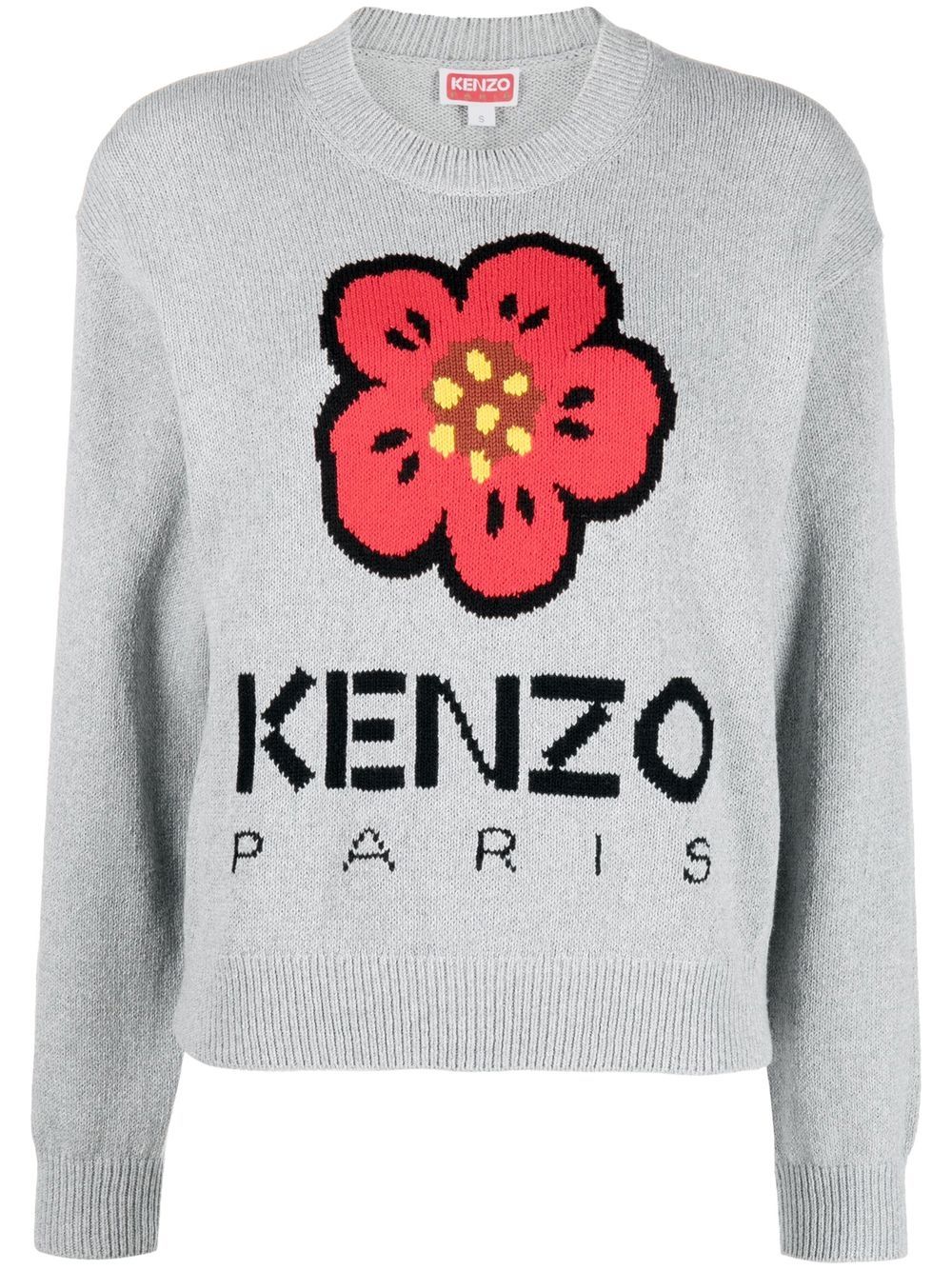 Kenzo BOKE Flower 圆领毛衣 - 灰色