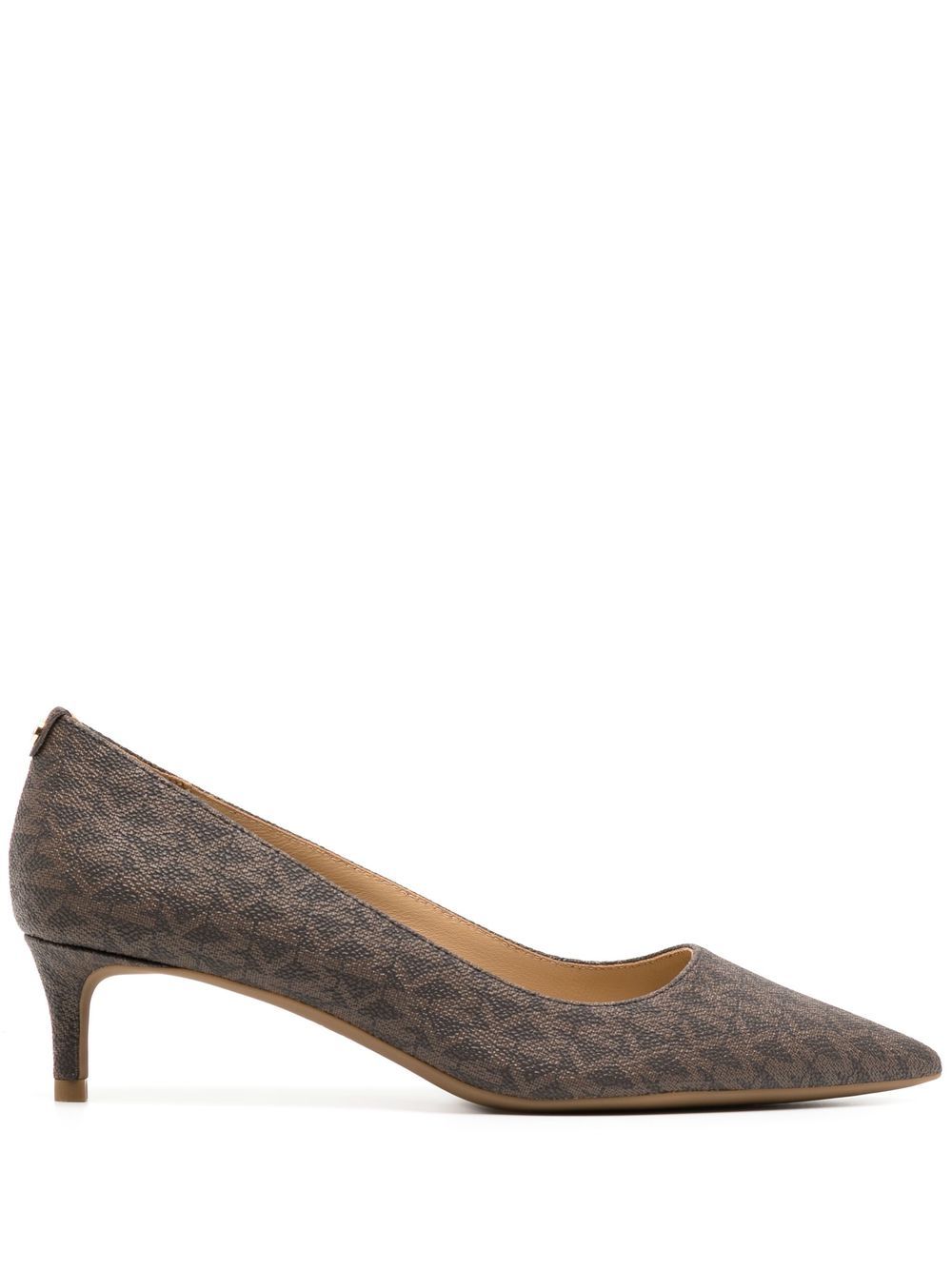 Michael Kors Alina 5经典印花中跟鞋 - 中性色
