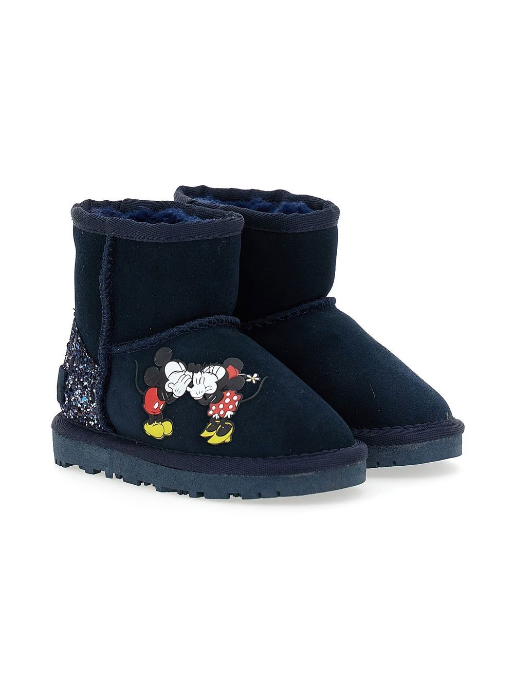 Moa Kids x Disney Mickey + Minnie 及踝靴 - 蓝色