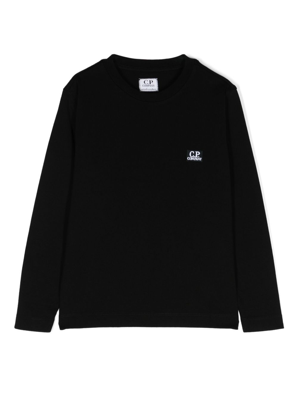 C.P. Company Kids logo刺绣棉T恤 - 黑色