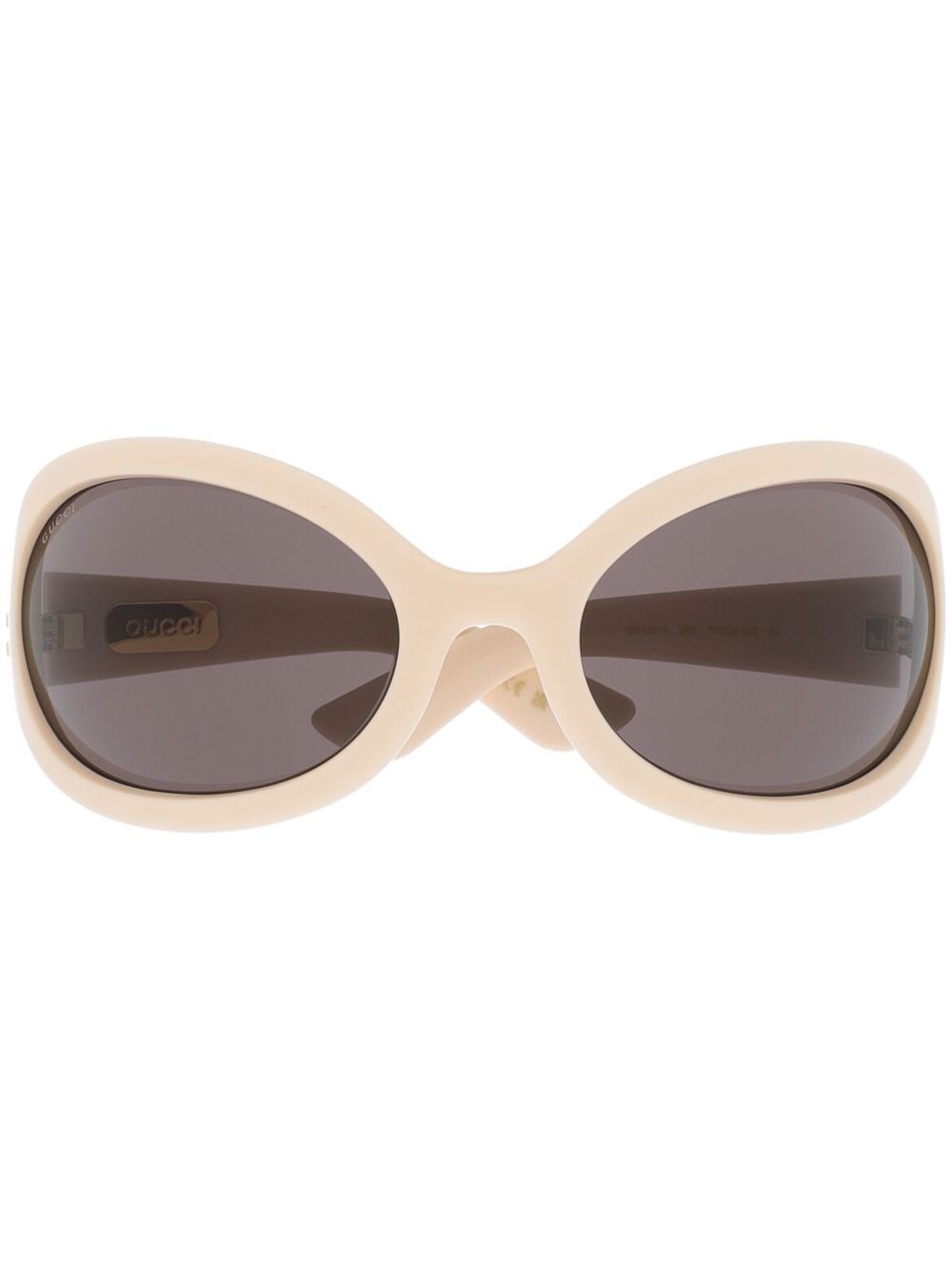 Gucci Eyewear logo镜腿超大框太阳眼镜 - 中性色