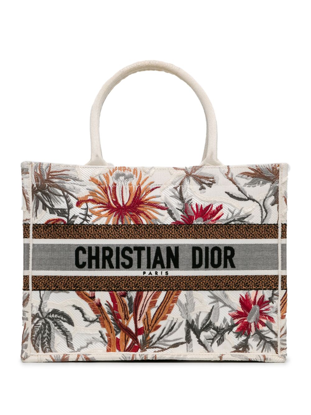 Christian Dior Pre-Owned Medium Toile de Jouy Tropicalia Book 手提包（2020年典藏款） - 白色