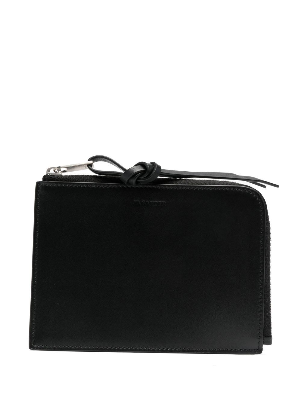 Jil Sander 系带长款钱包 - 黑色
