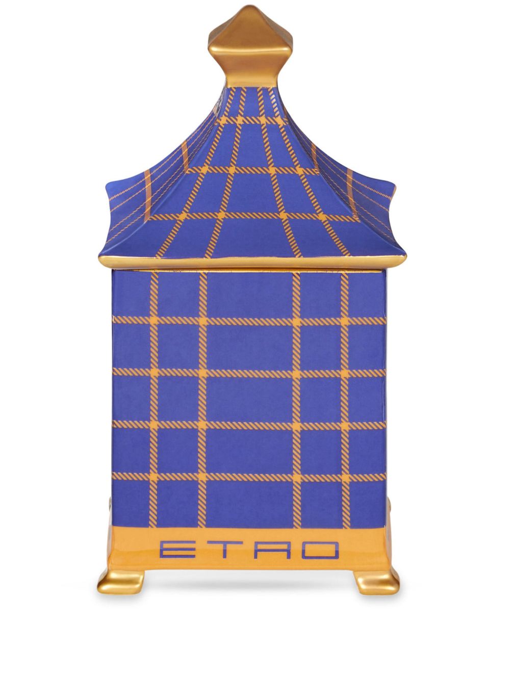 ETRO HOME 格纹陶瓷烛台 - 紫色