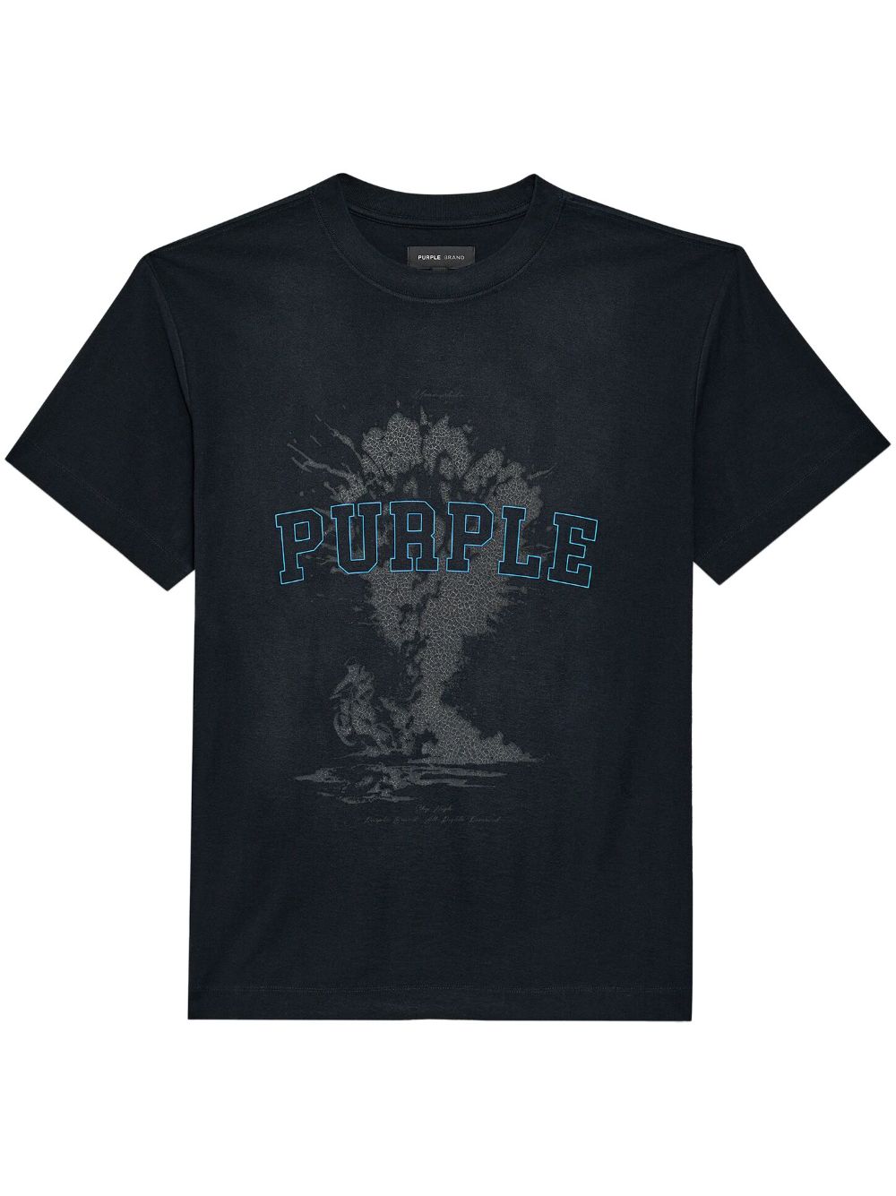 Purple Brand logo印花棉T恤 - 黑色