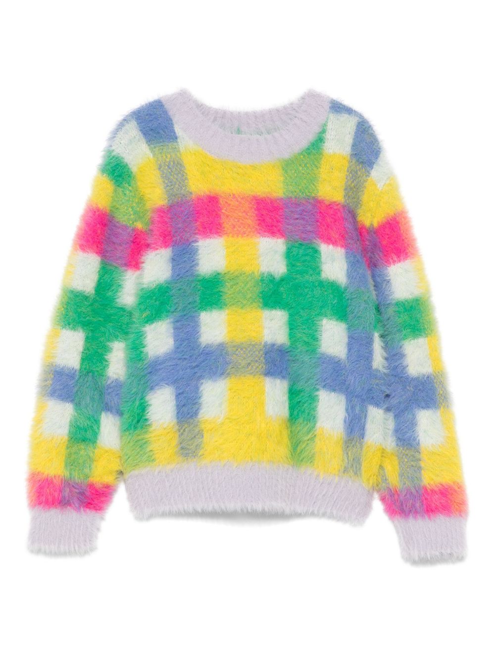 Stella McCartney Kids 格纹毛衣 - 绿色