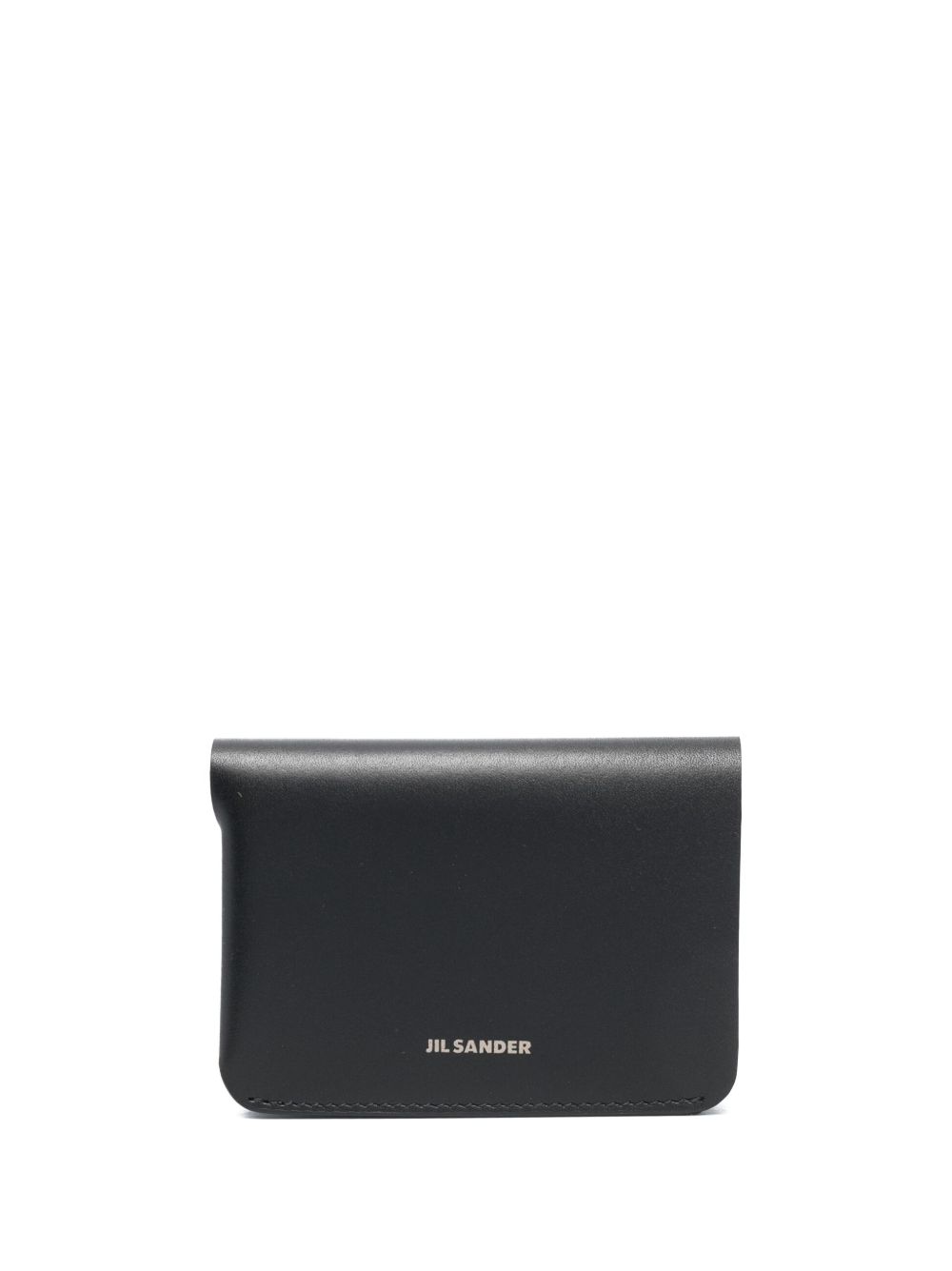Jil Sander logo印花皮质卡夹 - 黑色