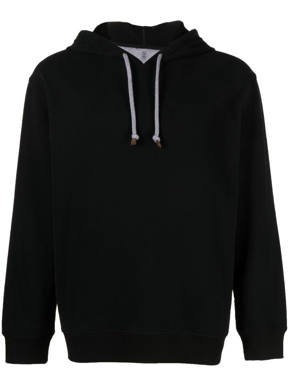 Brunello Cucinelli 长袖棉连帽衫 - 黑色