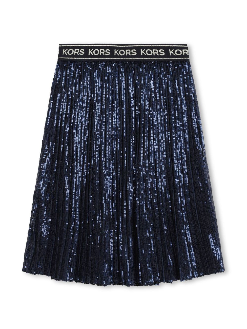 Michael Kors Kids logo腰边亮片缀饰半身裙 - 蓝色