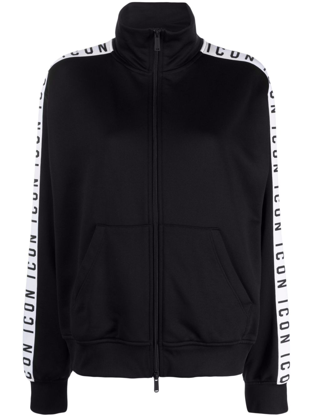 DSQUARED2 Icon 高领拉链夹克 - 黑色