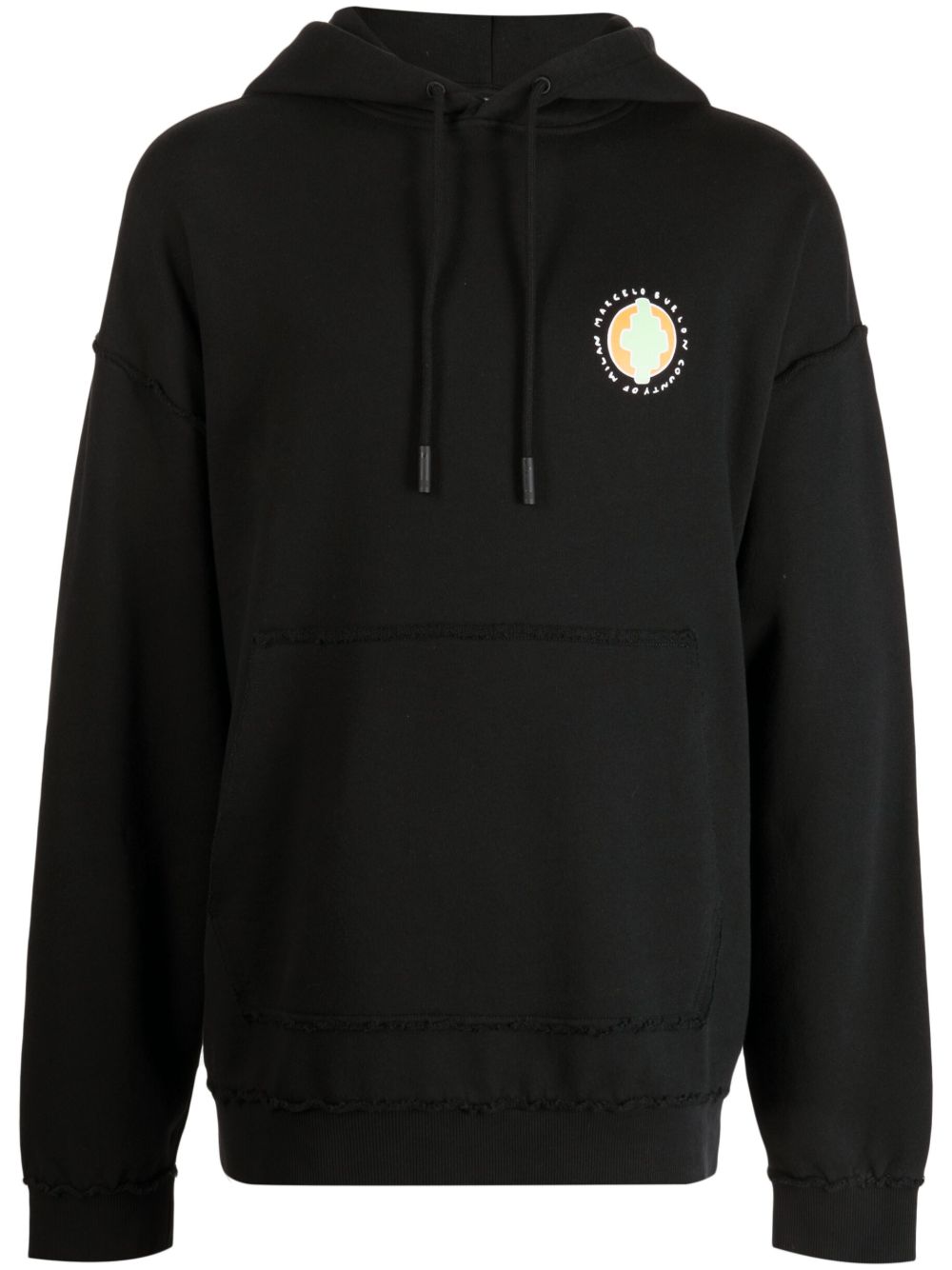 Marcelo Burlon County of Milan 图案印花棉连帽衫 - 黑色