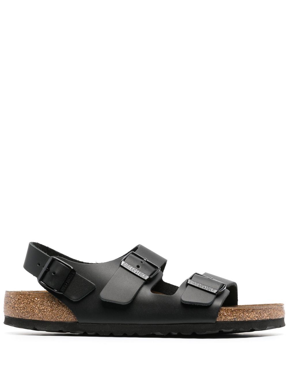Birkenstock 侧置搭扣裹踝凉鞋 - 黑色