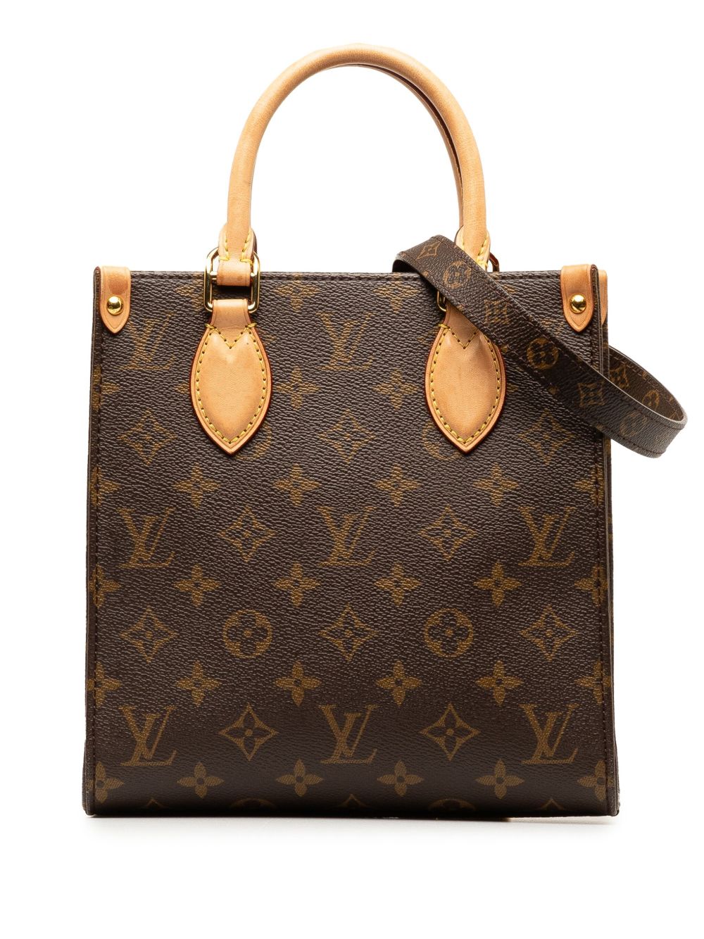 Louis Vuitton Pre-Owned Monogram Sac Plat BB 斜挎包（2021-2023年典藏款） - 褐色