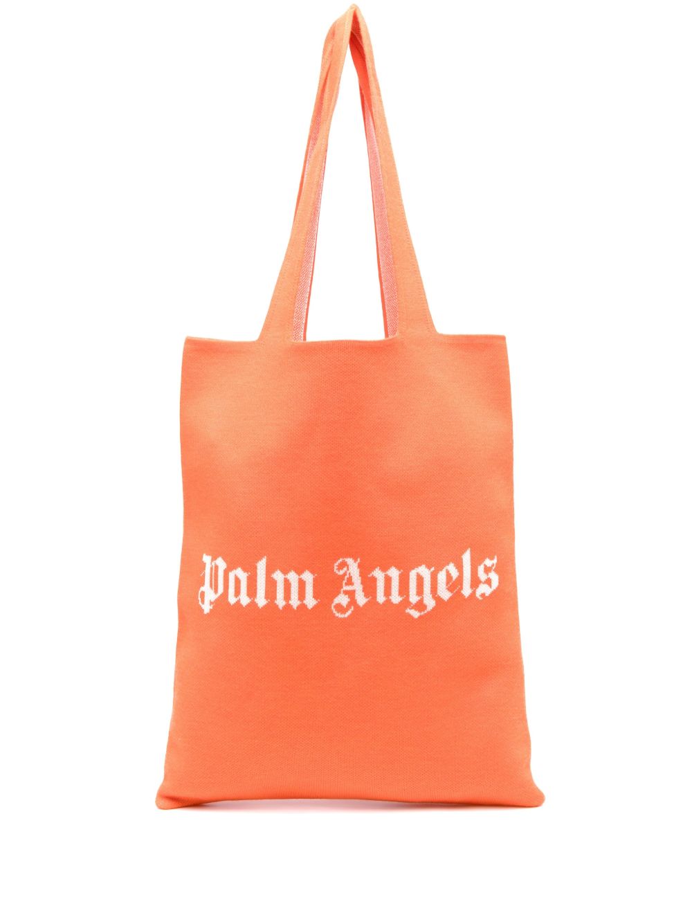 Palm Angels logo印花购物袋 - 橘色
