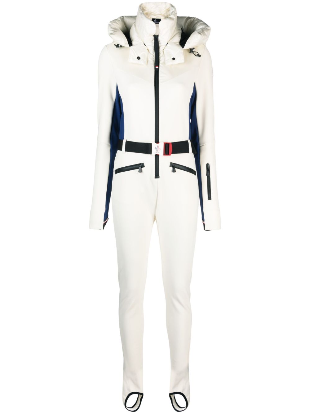 Moncler Grenoble Tuta 可拆卸兜帽运动连体长裤 - 白色